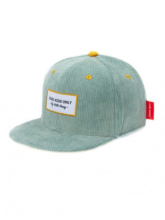 Casquette velours bleu gris sweet baby