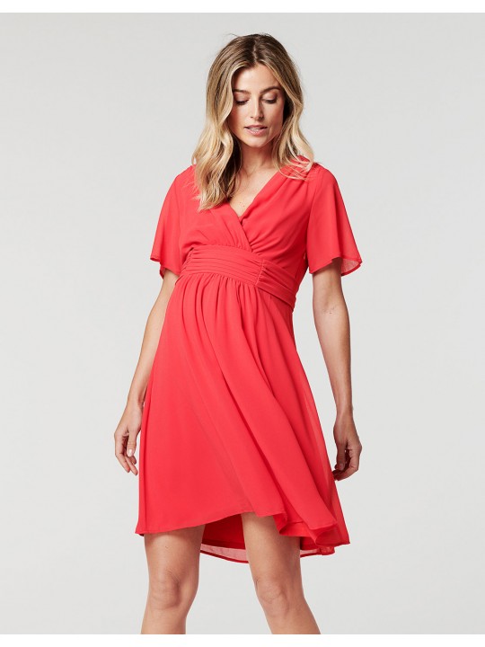 Robe de grossesse habillée rouge Doris