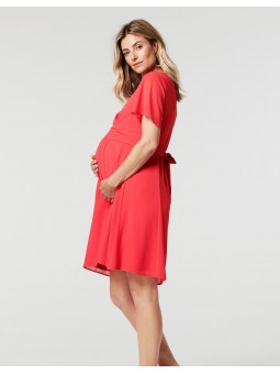 Robe de grossesse habillée rouge Doris