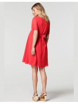 Robe de grossesse habillée rouge Doris