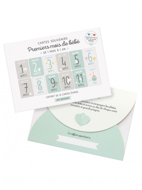 Kit cartes premiers mois de bébé