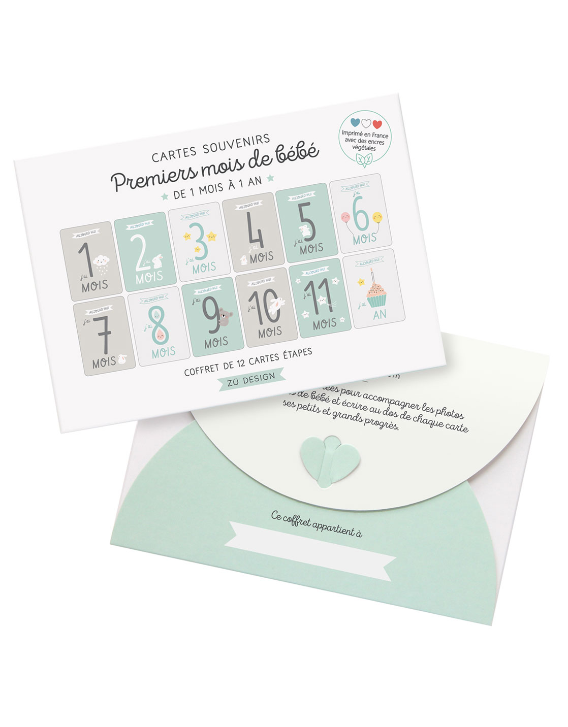 Kit Cartes Des Premiers Mois De Bebe Une Creation Zu Inelle