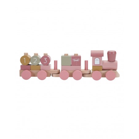 Train blocs à empiler | Flowers
