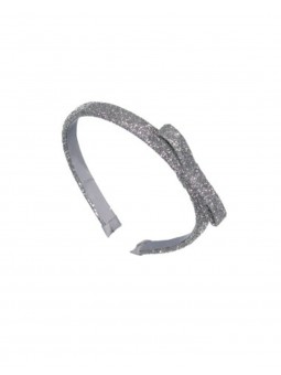 Serre-tête kimono glitter argent