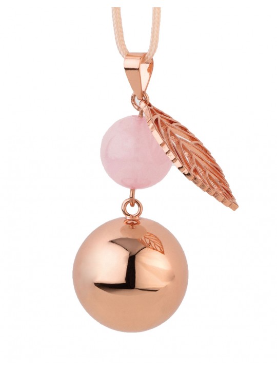 Bola grossesse rose perle et feuille