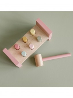 Jeu marteau en bois Oie | Rose