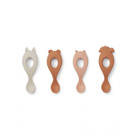 Lot de 4 cuillères | Mix rose