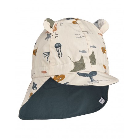 Chapeau bébé protège cou | Océan