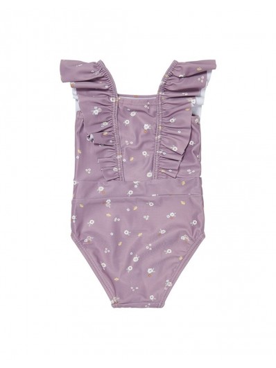 Maillot de bain bébé | Mauve fleurs