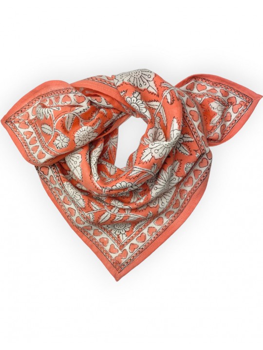 Small foulard Manika | Coeur Papaye