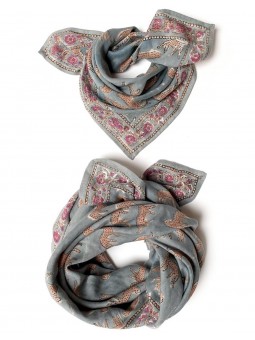 Small foulard Manika | Bengale Céladon