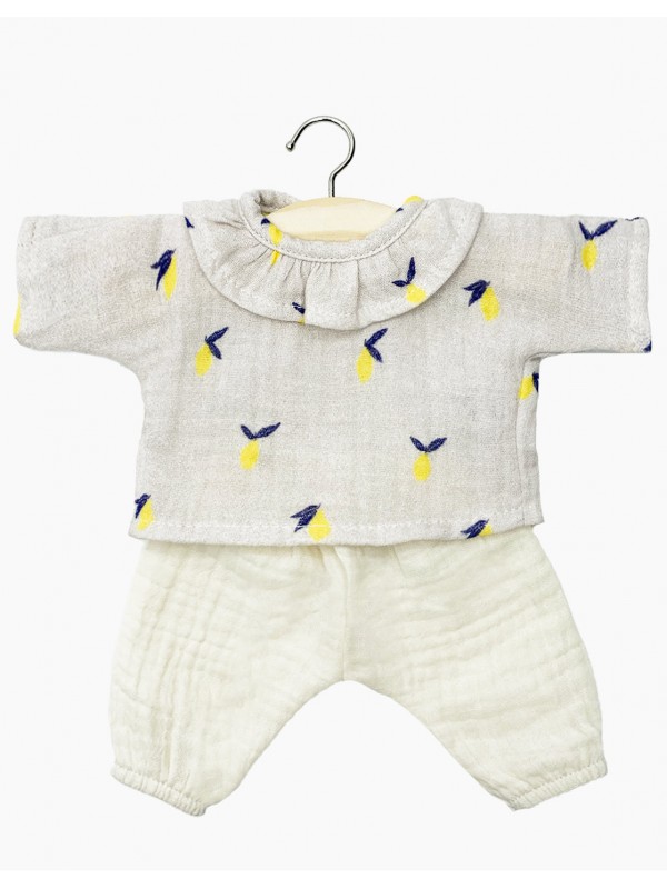 Tenue Babies | Ensemble Coline citrons et pantalon écru