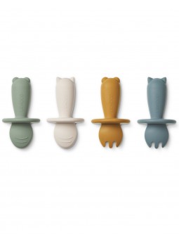 Lot de 4 couverts Avril | Faune Green