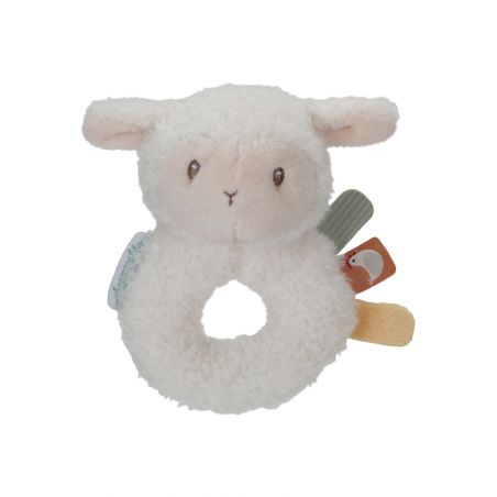 Hochet mouton tissu