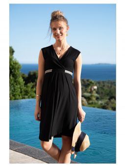 Robe grossesse allaitement Organic | Noir