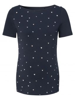 Tee shirt bleu grossesse | Coeurs