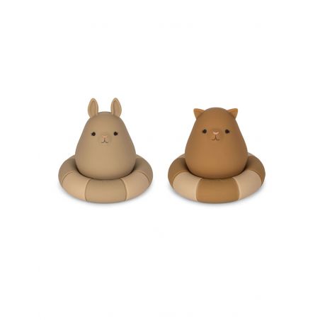 Pack 2 jouets bain bouée | Warm Clay Mix