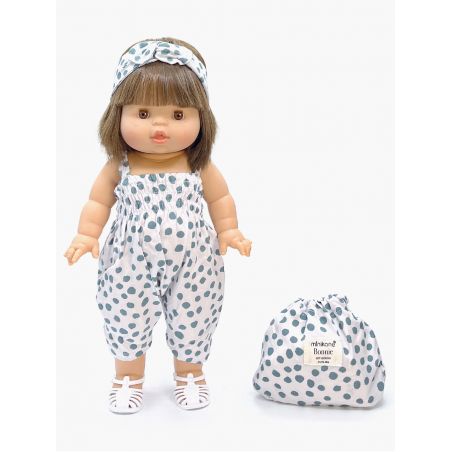 Barboteuse Lou | Pois gris Thelma