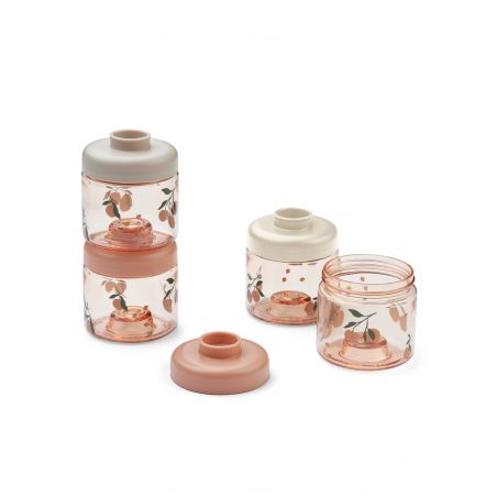 Lot de 4 Boites Alimentaires Dominique | Peach/Sea shell