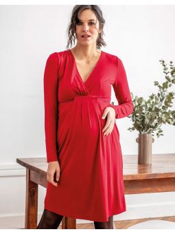 Robe grossesse et allaitement Emy | Rouge chili