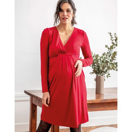 Robe grossesse et allaitement Emy | Rouge chili