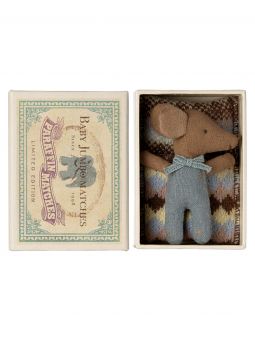 Souris bébé "Sleepy wakey" dans sa boîte - Bleu