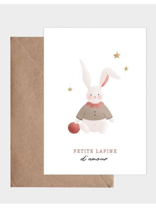 Carte Petite lapine d'amour