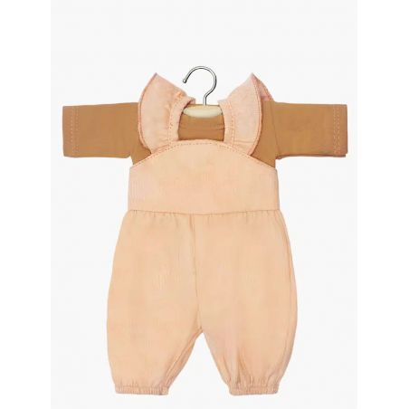 Ensemble Salopette Claudie T-shirt | Milleraies Saumon et Cassonade