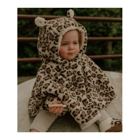 Poncho bébé Velours | Léopard