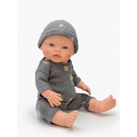Poupée Octave + Ensemble Top / Legging / Bonnet | Drop Gris
