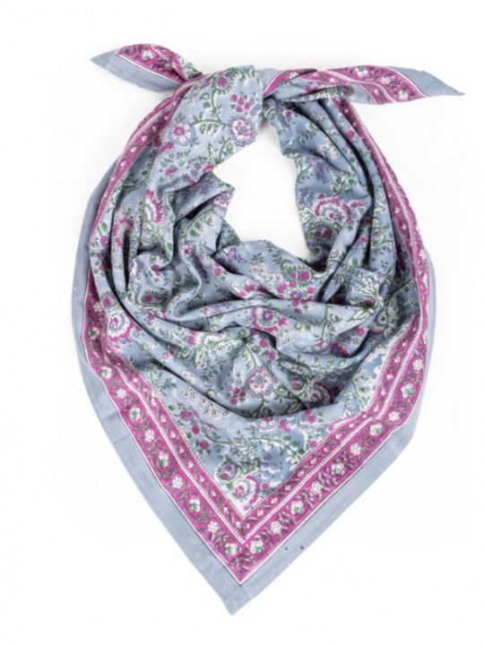 Grand Foulard Indien | Capri Nuage