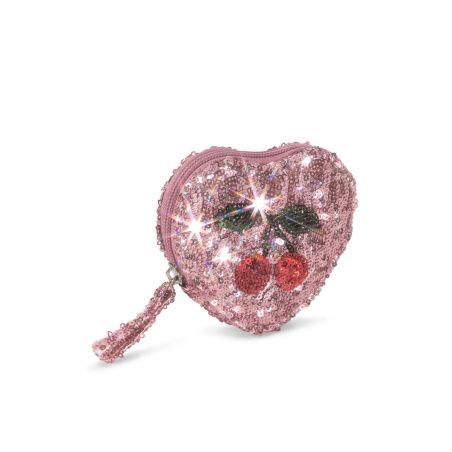 Porte monnaie coeur rose | Cerises