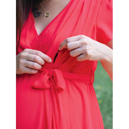 Robe de grossesse habillée coquelicot | Sylvia