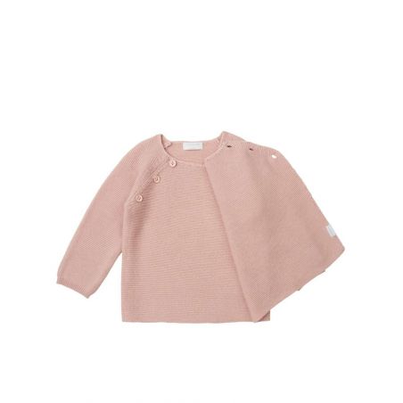 Gilet bébé tricot Pino | Rose Smoke
