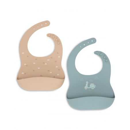 Lot 2 bavoirs silicone | On the go