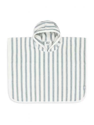 Poncho de bain | Rayé sea green