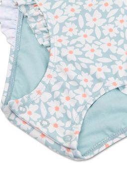 Maillot de bain à manches | Fleuri Vert