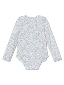 Maillot de bain à manches | Fleuri Vert