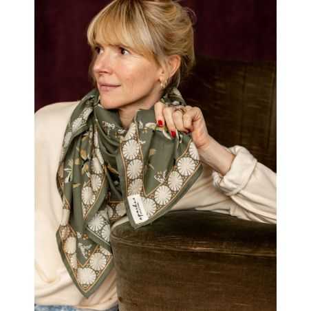 Grand foulard Latika | Cerisier eucalyptus