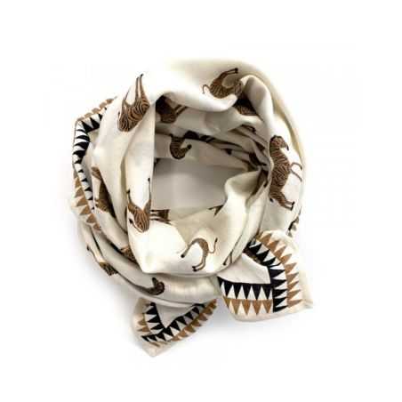 Grand foulard Latika | Zèbre coco