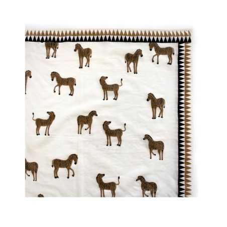 Grand foulard Latika | Zèbre coco