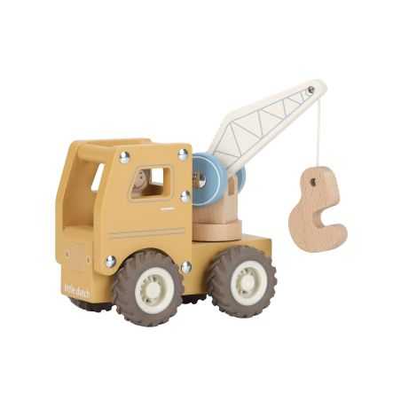 Camion grue en bois