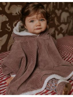 Poncho bébé velours | Parme