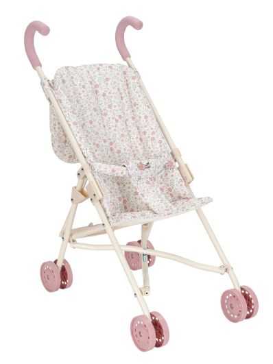 Poussette poupée | Fleuri rose