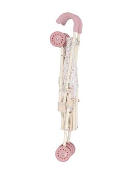 Poussette poupée | Fleuri rose