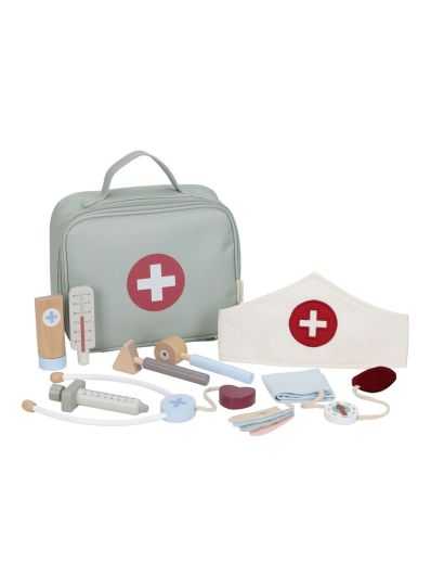 Mallette de docteur bois et tissu
