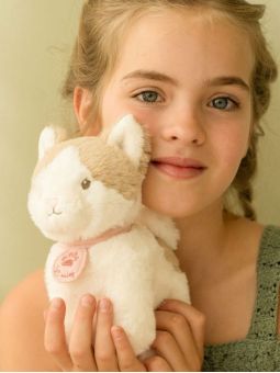 Peluche chat avec sac transport