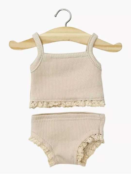 Les P'tits Basiques | Dessous fille maille latte et dentelles