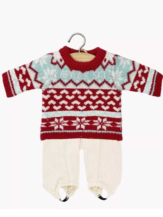 Ensemble ski | Haut Jacquard et fuseau Popeye écru