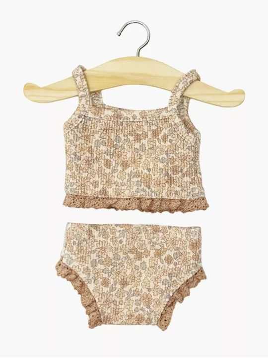 Les P'tits Basiques | Dessous de fille fleur cacao